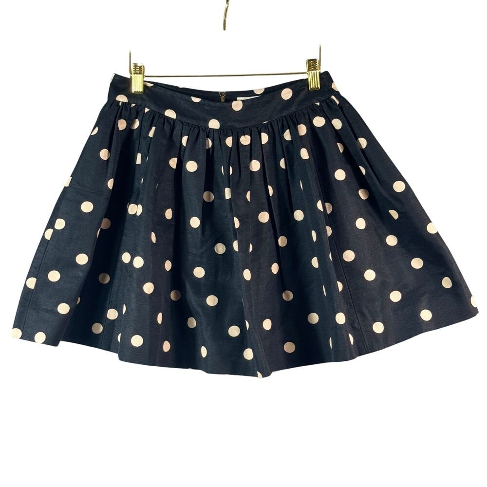 Kate Spade C (skirt the rules) Deco Dot Coreen Pleated Mini Circle Skirt Size 8